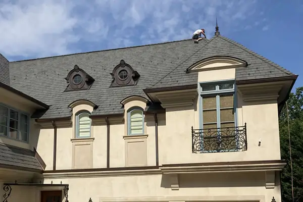 Installing lightning protection rod Residential Lightning Protection