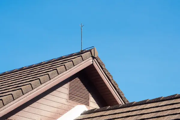 Lightning Protection Rod on roof